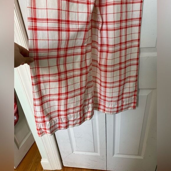 1970s Checkered White & Red Bell Bottom Pants - Picture 14 of 15